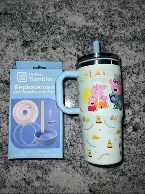 Yaya My First Tumbler Peppa Pig Blue Kids Travel Mug and Replacement Accessories